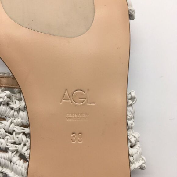 AGL Lucy Crochet Slide Sandal in White Size 9 - Picture 8 of 8